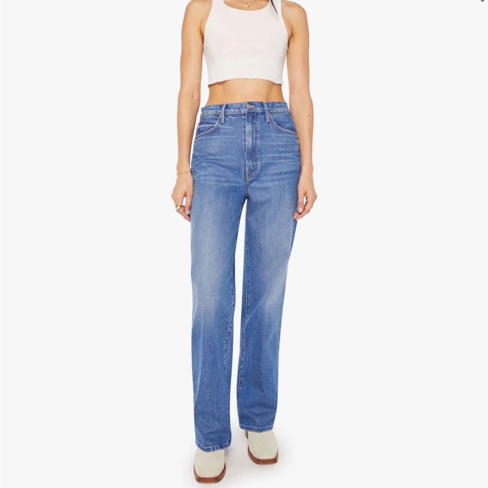 MOTHER Women's High Wasted Tunnel Vision Sneak Jeans